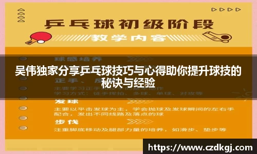 吴伟独家分享乒乓球技巧与心得助你提升球技的秘诀与经验